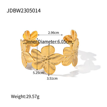 Golden Flower Ornament Jewelry Set